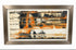 Used SHL framed orange and black abstract artwork 36.25x22.25