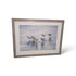 Used framed sandpiper beach artwork with sandpipers walking along shoreline, 43.5 x 33.5 inches, SHL