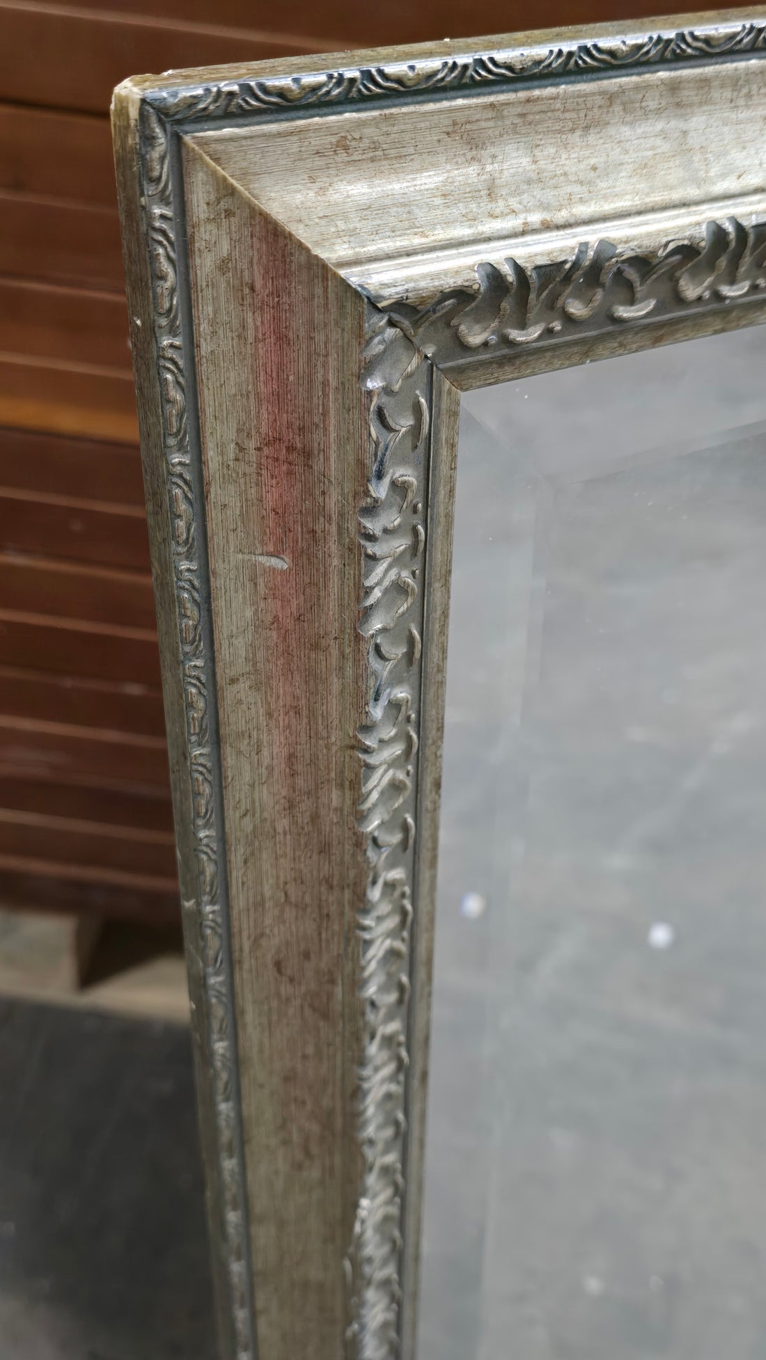 Used hotel mirror with copper frame, 40.25 x 30.25, SHL Cartersville GA near Atlanta.