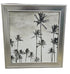 Used palm trees artwork with silver frame, 26.5 x 28 wall décor from Southern Hospitality Liquidation Cartersville GA