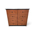 Used 6 drawer dresser with black granite top, warm wood finish, and black square hardware from Southern Hospitality Liquidation.