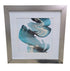 Used framed blue and black abstract brushstroke wall art from Southern Hospitality Liquidation.