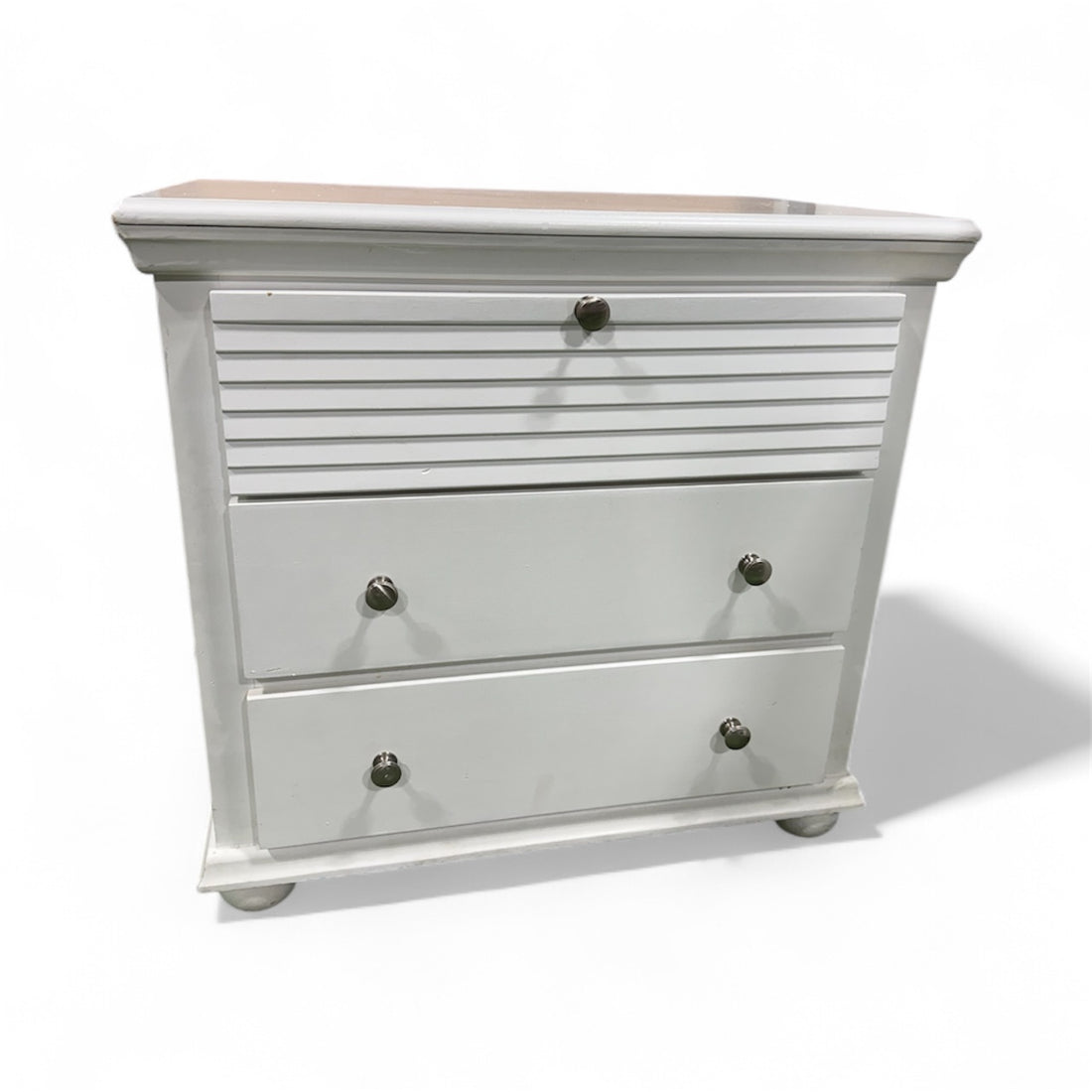 Used white nightstand dresser combo from upscale resort, $95 at Southern Hospitality Liquidation