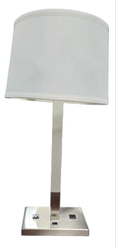 White and silver lamp, pre-owned hotel lighting from SHL Cartersville GA serving Northwest Georgia.