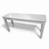 “White sofa table sourced from upscale coastal resort, used and in good condition, styles may vary, coastal or farmhouse décor”