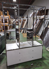 Pre-Owned Hotel Wardrobe | White Wardrobe with Drawers & Fridge Space
