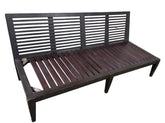71x28.5 wooden outdoor bench with detachable cushion – pre-owned hotel patio furniture liquidation Cartersville GA